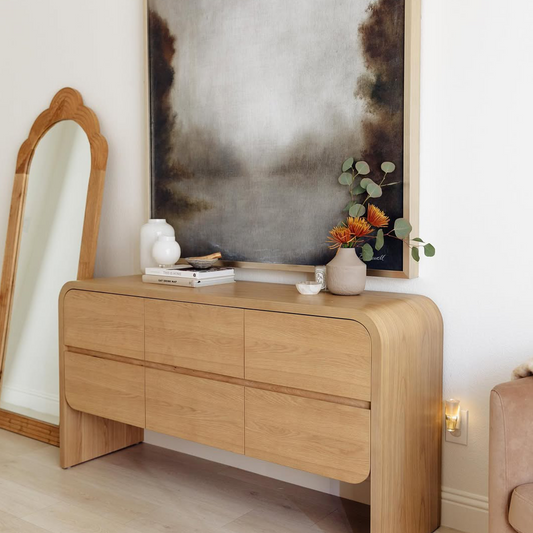 Buffet Table in Oak Veneer